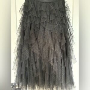 Anthropologie tulle midi skirt, M